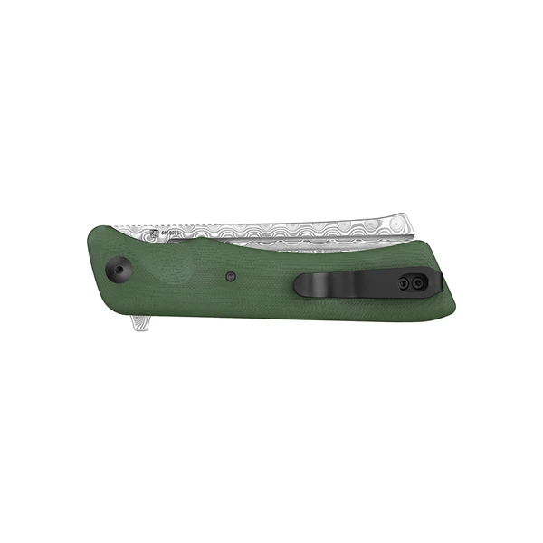 Olight Freeze 3 Damascus OD Green EDC Knife